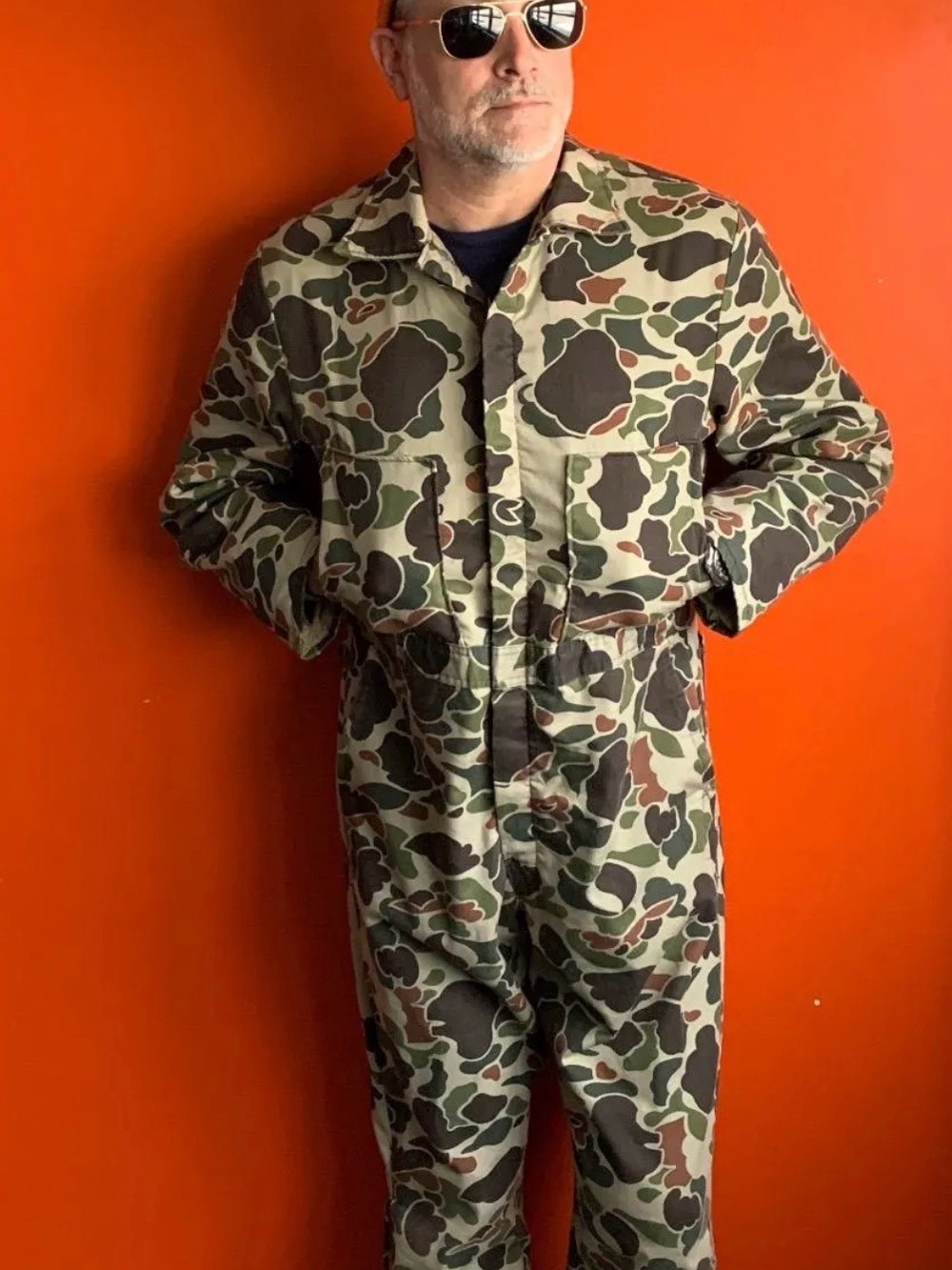 Vintage Walls Blizzard Pruf Duck Camo USA Made Insulated Coveralls Jumpsuit S